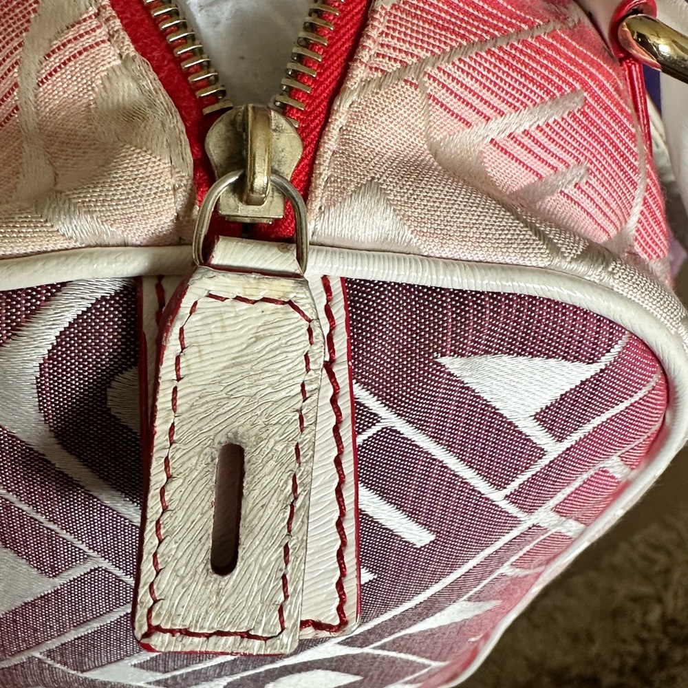 Fendi Pink Gradient Logo Satchel with White Handles - Picture 7 of 10